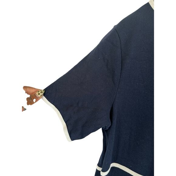 Ralph Lauren Blue Basic Y2K Short Sleeve Babydoll Maxi Dress Size Large - Picture 6 of 12